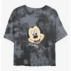 Top 10 ✨ Disney Mickey Mouse Big Face Tie-Dye 🤩 Girls Crop T-Shirt 🔔