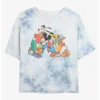Best Pirce ✨ Disney Mickey Mouse Cali Vintage Tie-Dye ✔️ Girls Crop T-Shirt ⭐