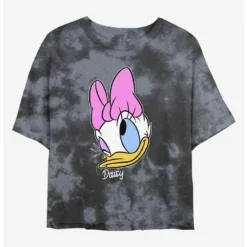 Top 10 ❤️ Disney Mickey Mouse Daisy Big Face Tie-Dye Girls Crop T-Shirt 🎁