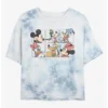 Best Pirce ✨ Disney Mickey Mouse Disney Bunch Tie-Dye ⭐ Girls Crop T-Shirt 👏