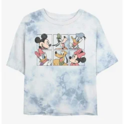 Best Pirce ✨ Disney Mickey Mouse Disney Bunch Tie-Dye ⭐ Girls Crop T-Shirt 👏
