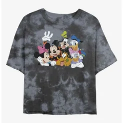 Best deal ✔️ Disney Mickey Mouse All The Friends Tie-Dye Girls Crop T-Shirt ✔️
