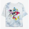 Discount 🥰 Disney Mickey Mouse Fun Run Tie-Dye Girls Crop T-Shirt 🧨