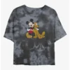 Cheapest ⌛ Disney Mickey Mouse Mickey and Pluto Tie-Dye Girls Crop T-Shirt 👏