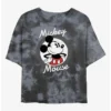 Discount 💯 Disney Mickey Mouse Mickey Badge Tie-Dye ✔️ Girls Crop T-Shirt ✨