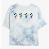 Flash Sale 🎉 Disney Mickey Mouse Neon Pants Tie-Dye Girls Crop T-Shirt ❤️