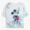 Wholesale ❤️ Disney Mickey Mouse Plaid Mickey Tie-Dye 🧨 Girls Crop T-Shirt ✨