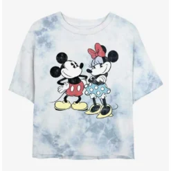 Coupon ✔️ Disney Mickey Mouse Retro Mice Tie-Dye Girls Crop T-Shirt 🥰