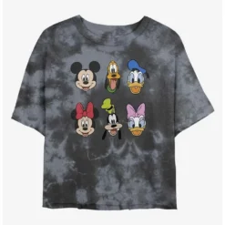Best Sale 🔔 Disney Mickey Mouse Sensational Six Tie-Dye 🤩 Girls Crop T-Shirt ⌛