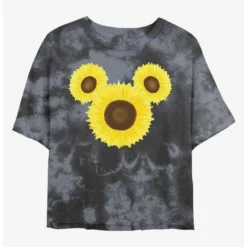 Best reviews of ✨ Disney Mickey Mouse Sunflower Ears Tie-Dye 🌟 Girls Crop T-Shirt 🎉
