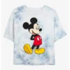 Cheap 🤩 Disney Mickey Mouse Traditional Mickey Tie-Dye Girls Crop T-Shirt 💯