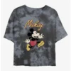 Wholesale ⭐ Disney Mickey Mouse Vintage Mickey Tie-Dye 🛒 Girls Crop T-Shirt ⭐