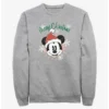Coupon 🛒 Disney Mickey Mouse Snowflakes Santa Mickey Sweatshirt 😉