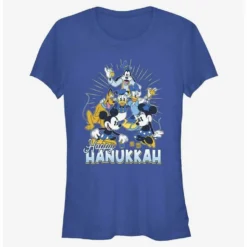 Outlet 🔥 Disney Mickey Mouse Happy Hanukkah Friends Girls T-Shirt 💯