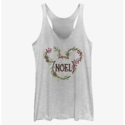 Discount ✔️ Disney Mickey Mouse Noel Mistletoe Ears Girls Tank 🎁