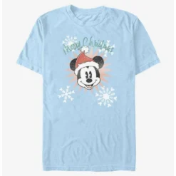 Best Sale 🧨 Disney Mickey Mouse Snowflakes Santa Mickey T-Shirt ⌛
